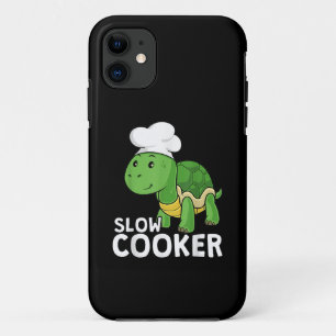 Capa Para iPhone 11 Tartaruga Engraçada Panela Elétrica Chef Cozinhand