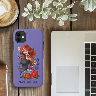 Capa Para iPhone 11 Tattoos das mulheres ruivas