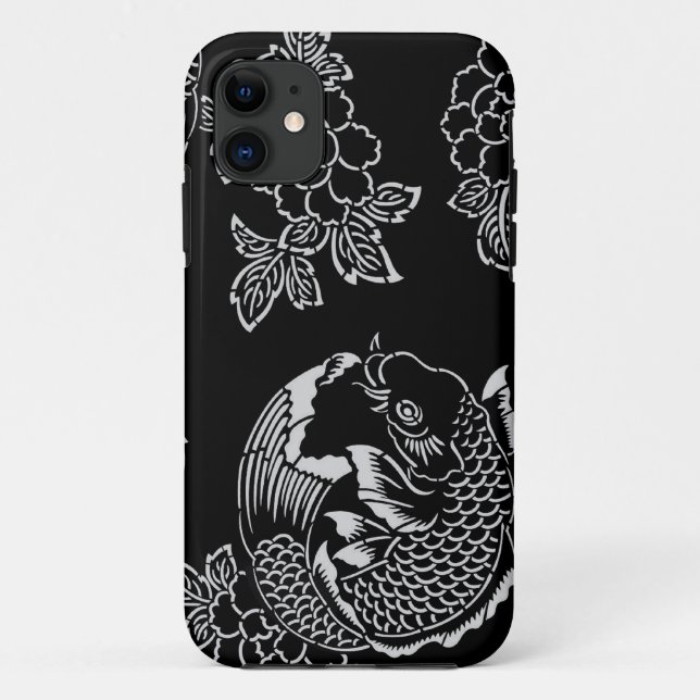 Capa Para iPhone 11 Tatuagem de Koi do japonês (carpa) (Verso)