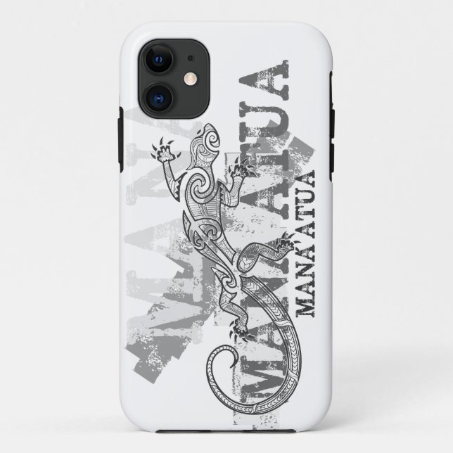 Capa Para iPhone 11 Tatuagem de Mana Atua Maori (Verso)