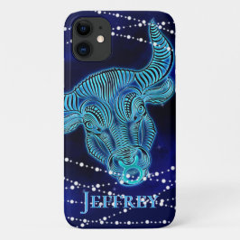 Capa Para iPhone 11 Taurus em azul escuro II