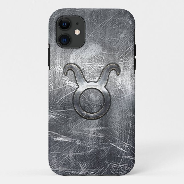 Capa Para iPhone 11 Taurus Zodiac - Símbolo Grunge Estilo (Verso)