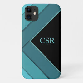 Capa Para iPhone 11 Teal e preto personalizados