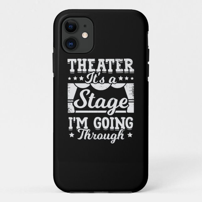 Capa Para iPhone 11 Teatro É Um Palco Que Estou Passando (Verso)