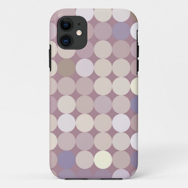 Capa Para iPhone 11 Tecido dos círculos (Verso)