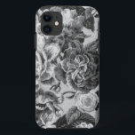 Capa Para iPhone 11 Tecido floral No.1 de Toile do vintage cinzento &<br><div class="desc">Você ama Toile floral? Verifique para fora minha coleção floral de Toile ou clique os produtos disponíveis sobre sob esta imagem.</div>
