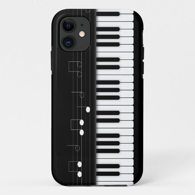 Capa Para iPhone 11 Teclado Piano (Verso)