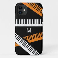 Teclas de Piano Teclado de Música Monograma Modern