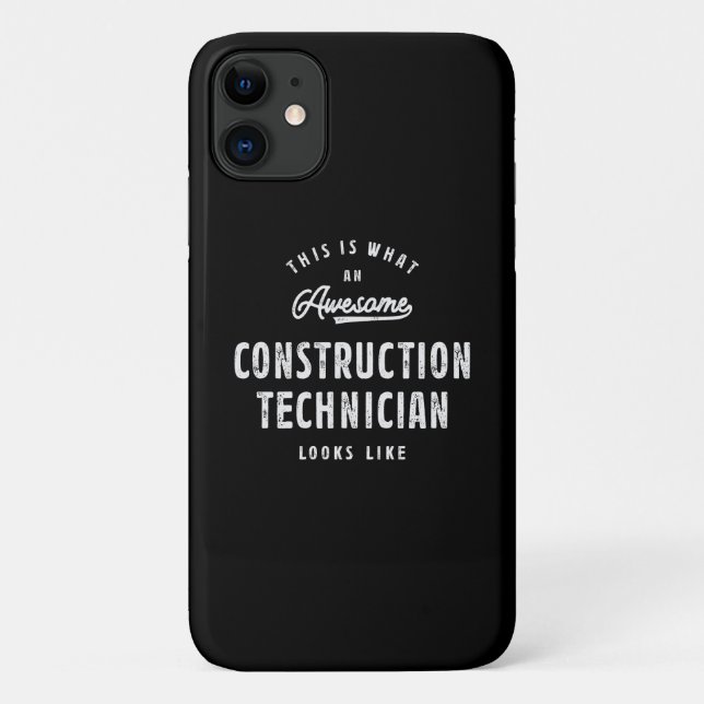 Capa Para iPhone 11 Técnico de Construção Incrível (Verso)