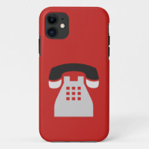 Telefone Retroativo Vermelho Icônico em qualquer C