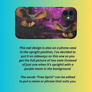 Capa Para iPhone 11 Tema de duas corujas