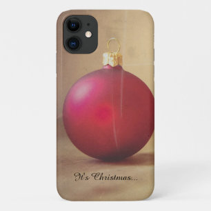 Capa Para iPhone 11 Tema de Natal com bola de Natal