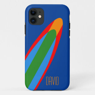 Capa Para iPhone 11 Tema de Navegação por Design de Surf Azul