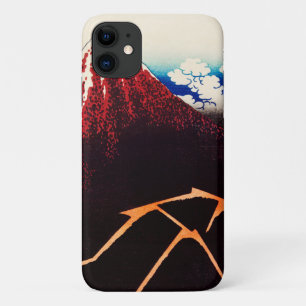 Capa Para iPhone 11 Tempestade abaixo do cume por Katsushika Hokusai
