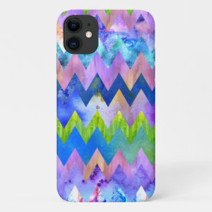 Capa Para iPhone 11 Tendy Artsy Watercolor Painting Chevron Padrão