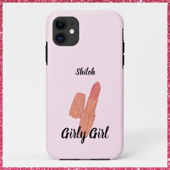 Capa Para iPhone 11 Tendy Pink Lipstick (Criador carregado)