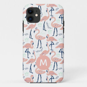 Capa Para iPhone 11 Tendy Princesa Flamingo Pattern Monograma