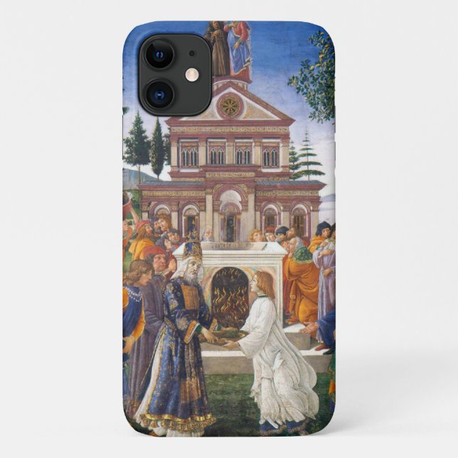 Capa Para iPhone 11 Tentações de Cristo, Sandro Botticelli (Verso)