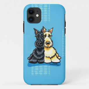 Capa Para iPhone 11 Terriers escoceses dois de um tipo