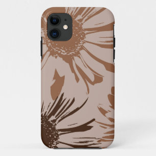Capa Para iPhone 11 Terthy Brown Gerbera Flowers