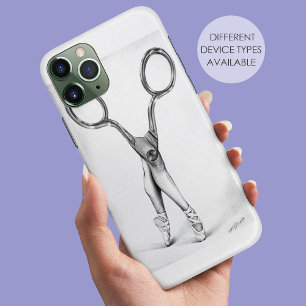 Capa Para iPhone 11 Tesoura balé Ballerina Surreal