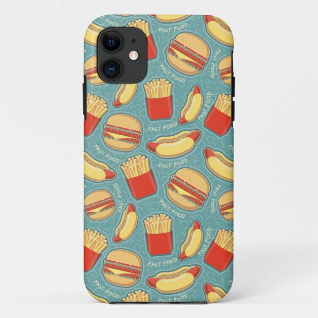 Capa Para iPhone 11 Teste padrão 3 do fast food (Verso)