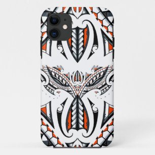 Capa Para iPhone 11 Teste padrão alaranjado polinésio maori tribal