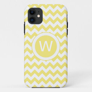 Capa Para iPhone 11 Teste padrão amarelo dourado clássico de Chevron