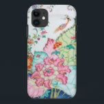 Capa Para iPhone 11 Teste padrão antigo do pássaro da porcelana da<br><div class="desc">Chinoiserie antigo da porcelana da porcelana do damasco floral e cobrir formal do caso 5S do iPhone 5 da case mate do teste padrão da regência de Hollywood do vintage do pássaro.</div>