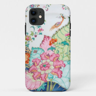 Capa Para iPhone 11 Teste padrão antigo do pássaro da porcelana da