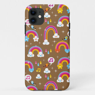 Capa Para iPhone 11 teste padrão bonito dos arcos-íris