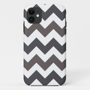 Capa Para iPhone 11 Teste padrão branco e cinzento de Chevron Zigzap