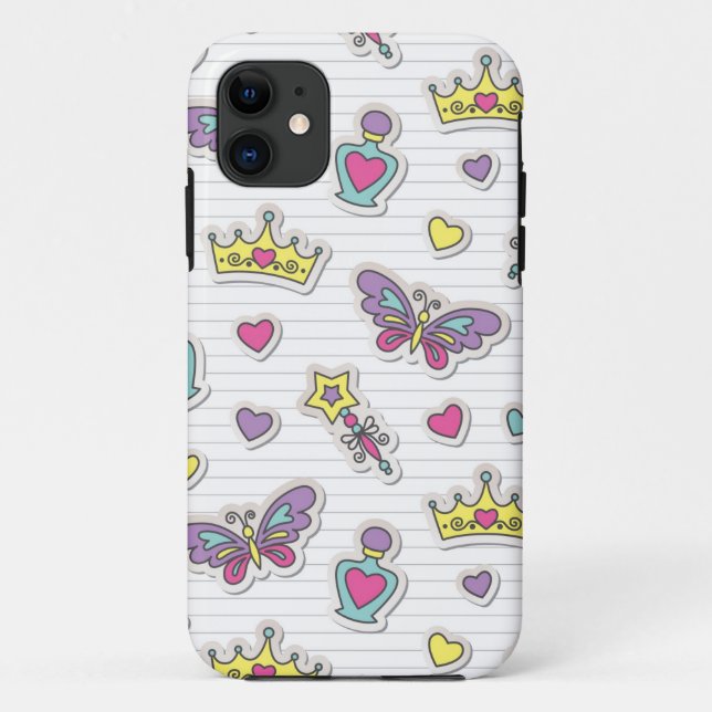 Capa Para iPhone 11 teste padrão da princesa do balé (Verso)