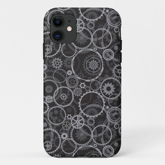 Capa Para iPhone 11 Teste padrão das rodas denteadas (Verso)