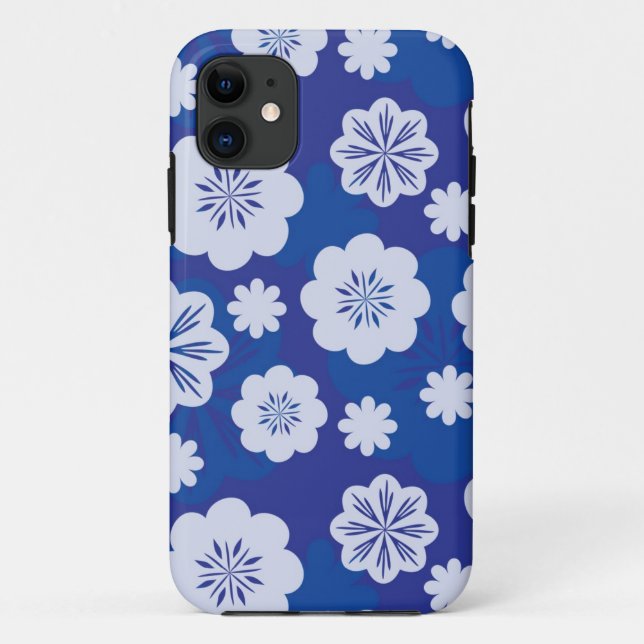Capa Para iPhone 11 teste padrão de flor (Verso)