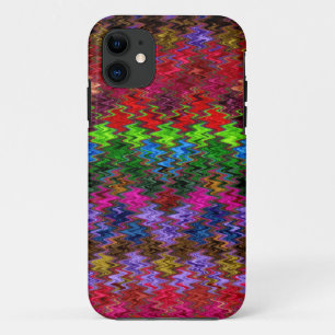 Capa Para iPhone 11 Teste padrão de onda colorido #4 do mosaico