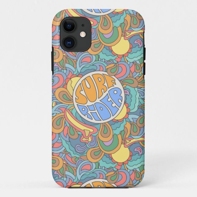 Capa Para iPhone 11 Teste padrão do cavaleiro do surf (Verso)