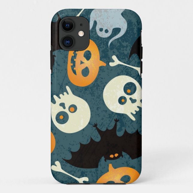 Capa Para iPhone 11 Teste padrão do Dia das Bruxas (Verso)