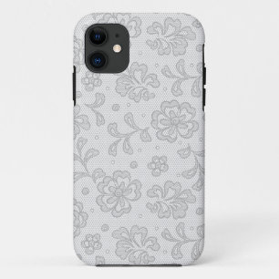 Capa Para iPhone 11 Teste padrão do laço, vintage 1 da flor