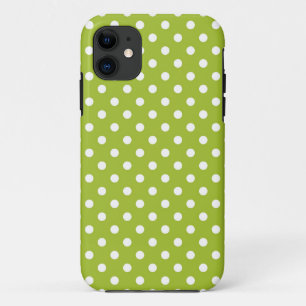 Capa Para iPhone 11 Teste padrão do primavera com bolinhas brancas