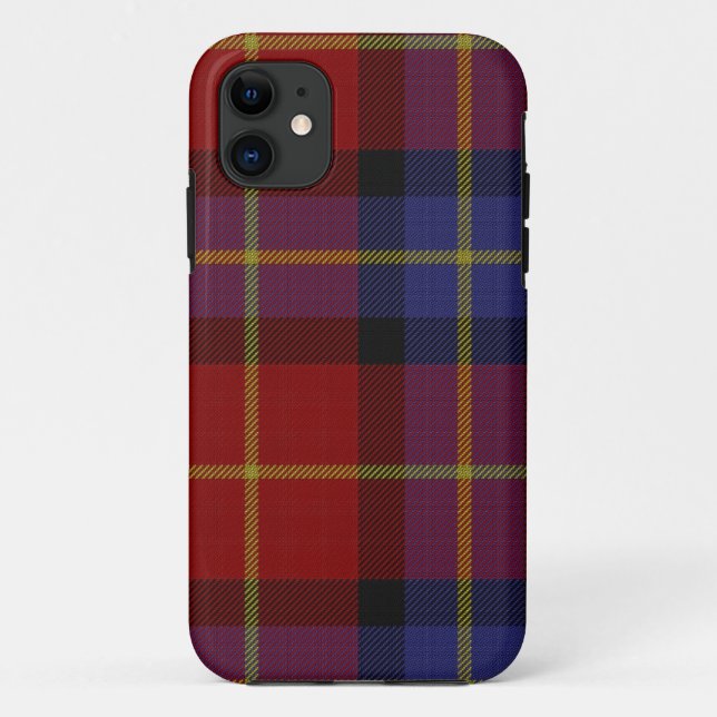 Capa Para iPhone 11 Teste padrão do Tartan (Verso)