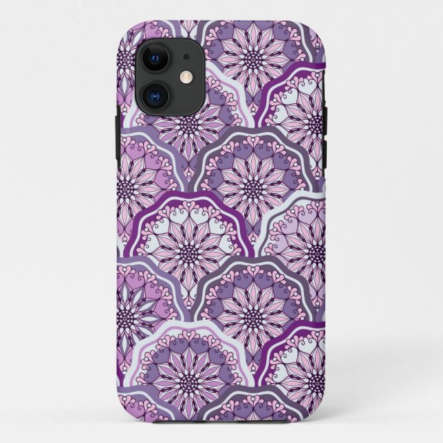 Capa Para iPhone 11 Teste padrão do vintage (Verso)