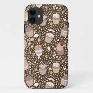 Capa Para iPhone 11 Teste padrão doce feito de cupcakes saborosos