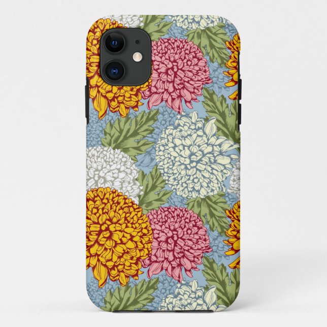 Capa Para iPhone 11 Teste padrão excelente com crisântemos (Verso)