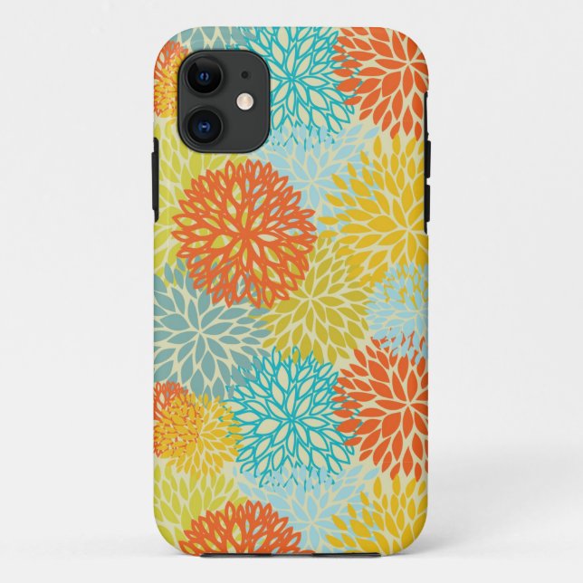 Capa Para iPhone 11 Teste padrão floral 3 (Verso)