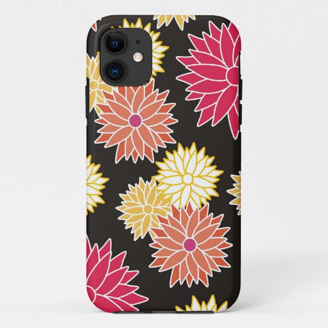 Capa Para iPhone 11 Teste padrão floral colorido (Verso)