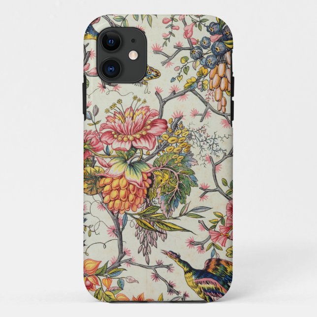 Capa Para iPhone 11 Teste padrão floral do desenhista (Verso)