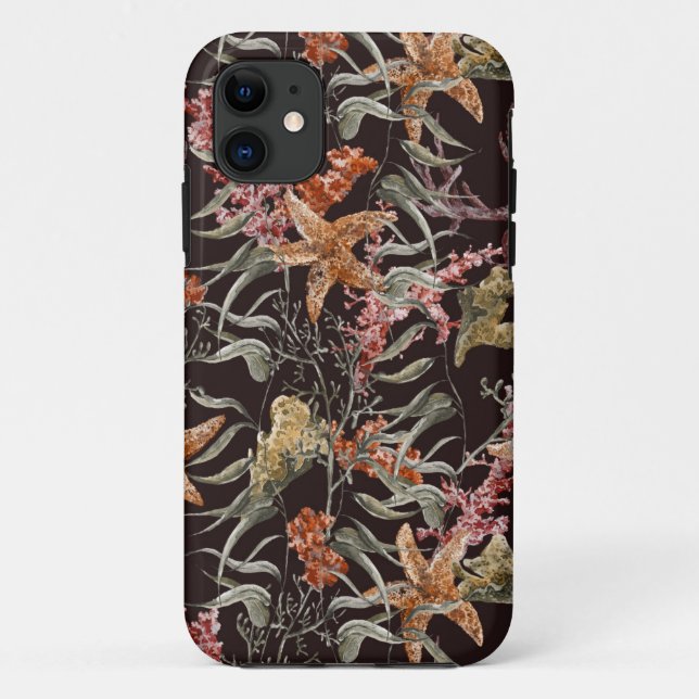 Capa Para iPhone 11 Teste padrão gasto da vida marinha (Verso)