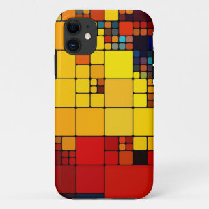 Capa Para iPhone 11 Teste padrão geométrico do arco-íris vibrante