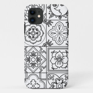 Capa Para iPhone 11 Teste padrão inspirado de Talavera